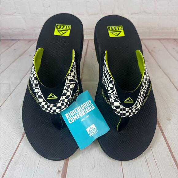 Reef Fanning Swell Checkers With Bottle Opener Flip Flops Sandals Mens Size 10 - Picture 6 of 10